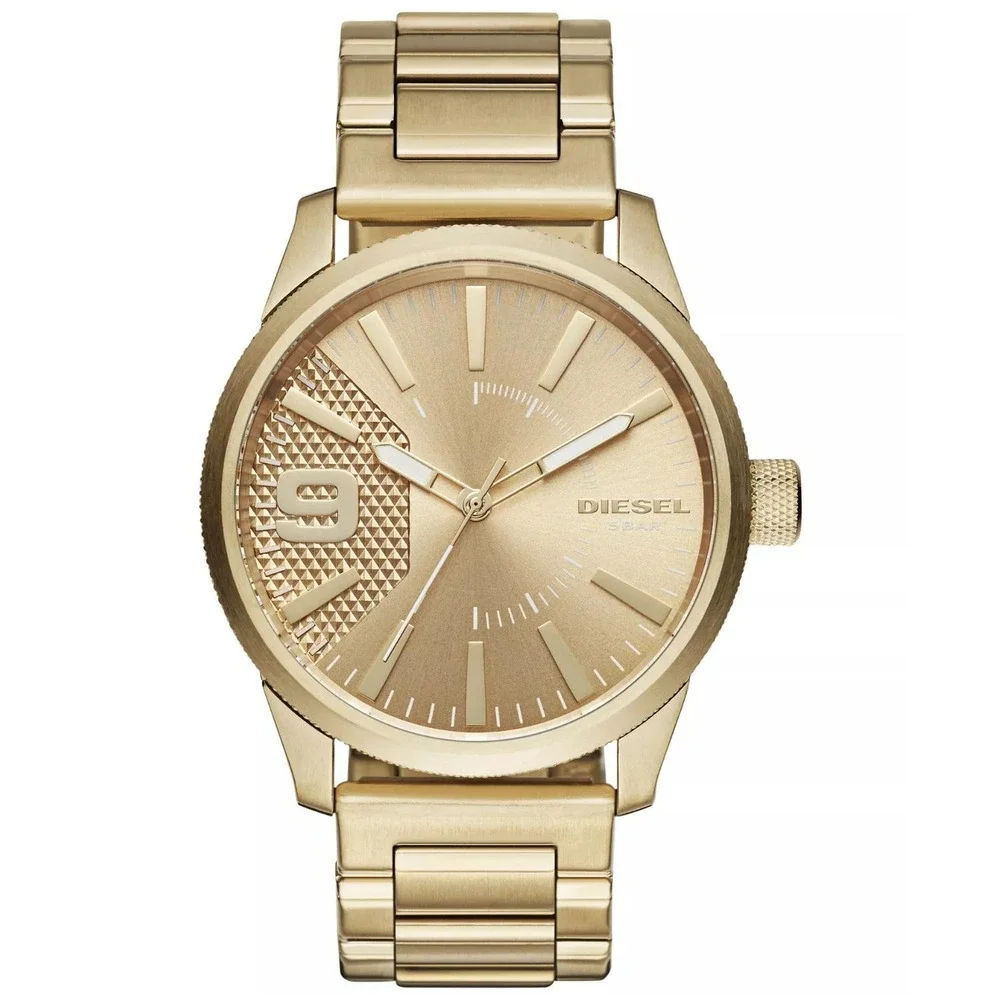 Diesel Men's Rasp Gold-Tone Stainless Steel Bracelet Watch 46x53mm